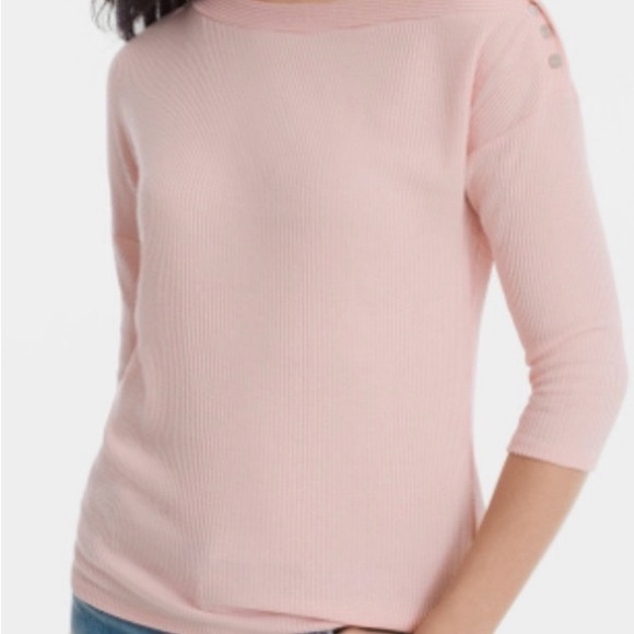 Women's Pink Ribbed Top - Picture 5 of 7